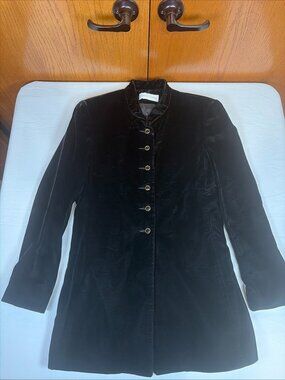 Casual Corner Velvet Jacket Women's 8 Black